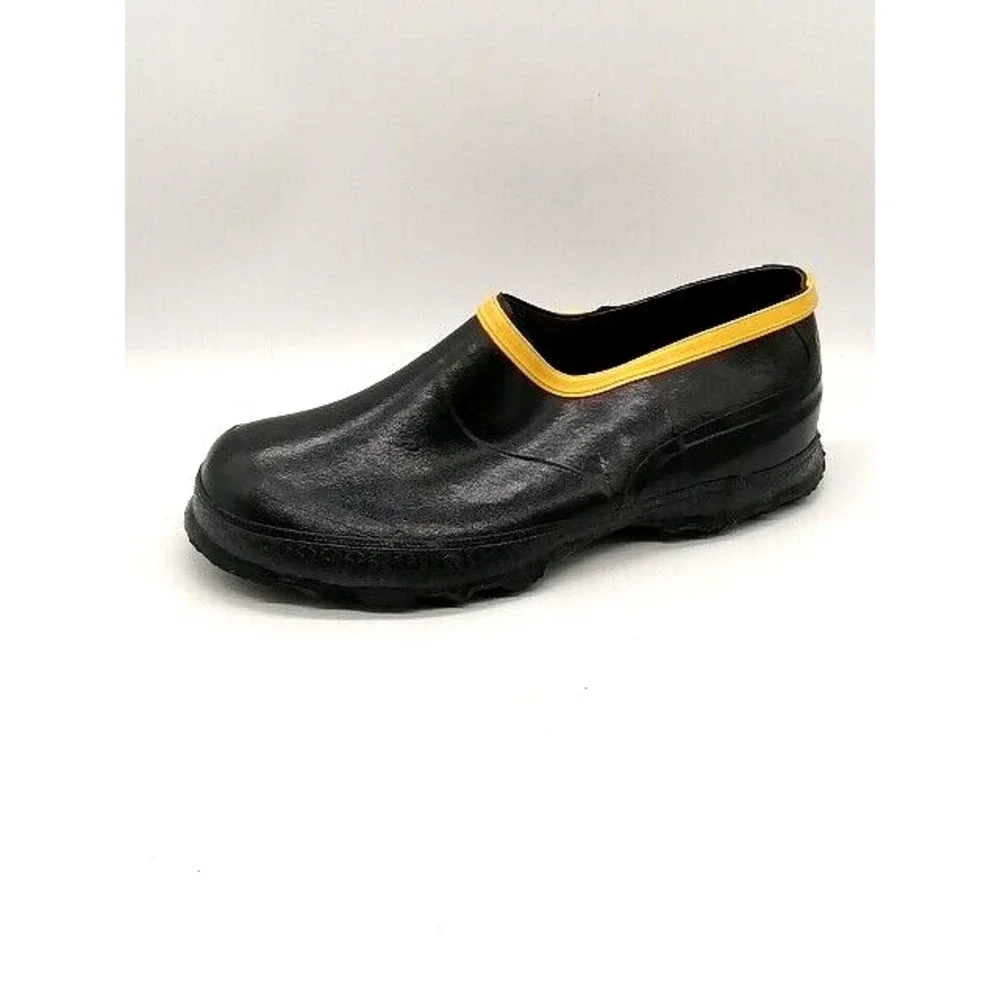 Lacrosse Boots Mens Black 8 Rubber Overshoes Pull On Waterproof Low Top NEW